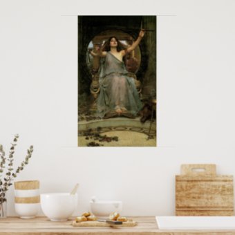 Circe Offering The Cup To Ulysses By Jw Waterhouse Poster 