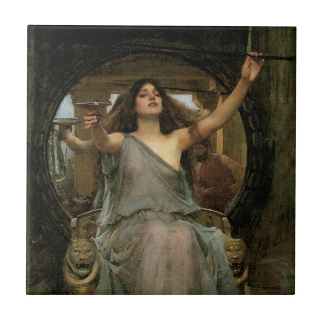 Circe Offering the Cup to Ulysses by JW Waterhouse Tile (Front)