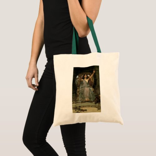 Circe Offering the Cup to Ulysses by JW Waterhouse Tote Bag