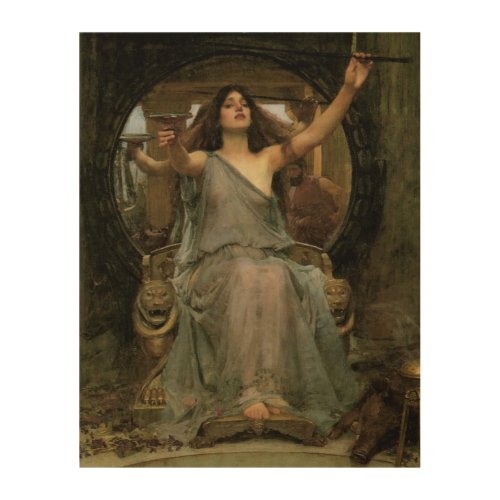 Circe Offering the Cup to Ulysses by JW Waterhouse Wood Wall Decor