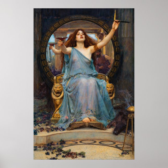 Circe Offering the Cup to Ulysses by Waterhouse Poster (Front)
