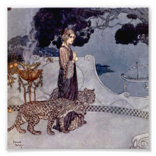 “Circe With Leopards” by Edmund Dulac Photo Print