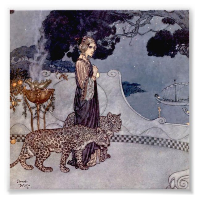 “Circe With Leopards” by Edmund Dulac Photo Print (Front)