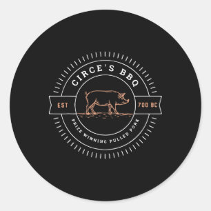 Circe's Bbq Funny Greek Mythology 1  Classic Round Sticker