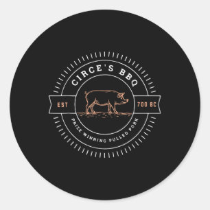 Circes Bbq Funny Greek Mythology Classic Round Sticker