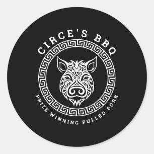 Circe's Bbq Funny Greek Mythology  Classic Round Sticker