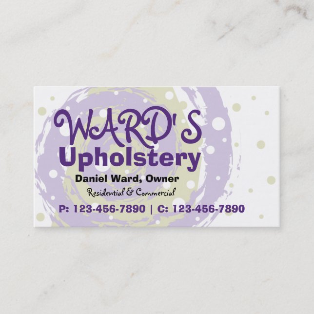 Circle 2 Business Card/ Purple Business Card (Front)