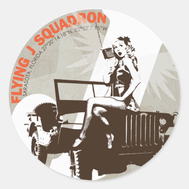 CIRCLE 2COLOR CLASSIC ROUND STICKER (Front)