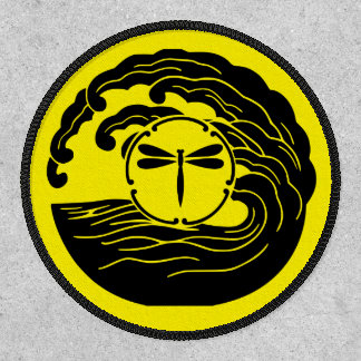 Circle 3" Circle, Black stitching, adhesive back Patch