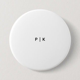 Circle 3" Circle, White Stitching, Iron-On Button