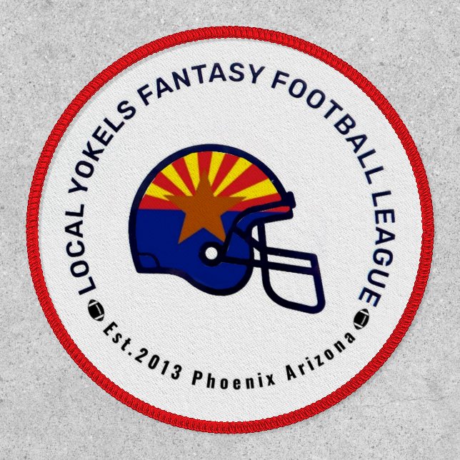 Circle 3" Circle, White Stitching, Iron-On Patch (Front)