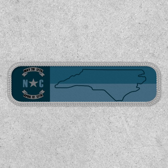 Circle 3" Circle, White Stitching, Iron-On Patch (Front)