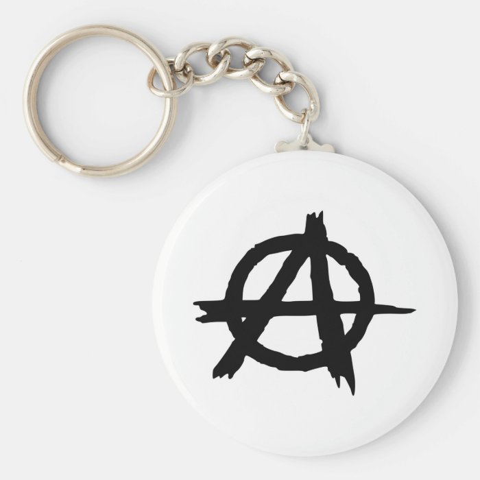 Circle A Anarchy Symbol Anarchist Anarchis Keychain