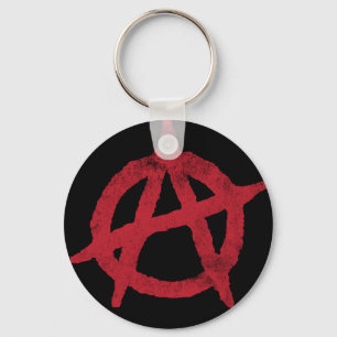 'circle a' anarchy symbol keychain