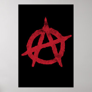 'circle a' anarchy symbol poster