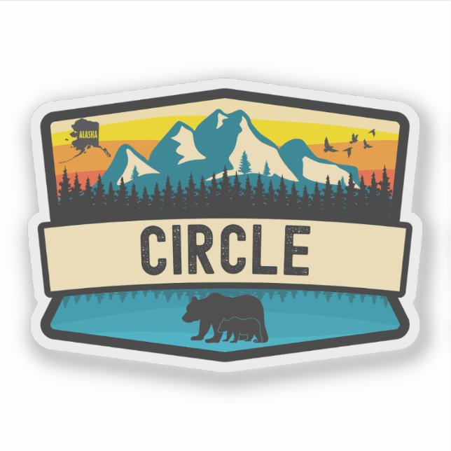 Circle, Alaska Sticker (Front)