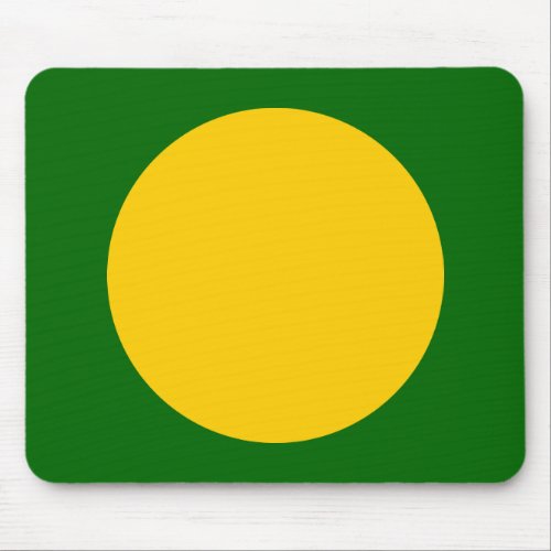 Circle _ Amber with Dp Grass Green Mouse Pad