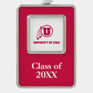 Circle and Feathers University of Utah Ornament