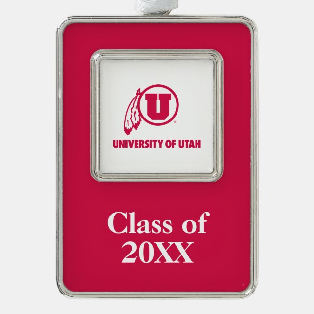 Circle and Feathers University of Utah Ornament (Front)