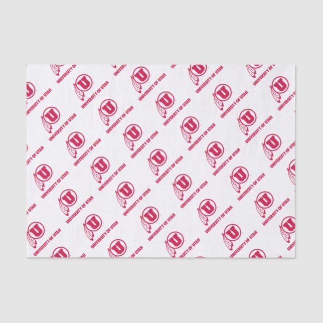 Circle and Feathers University of Utah Tissue Paper (Front)