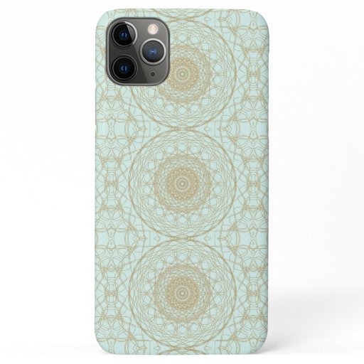 Circle and lines beige shape light blue back iPhone 11 pro max case