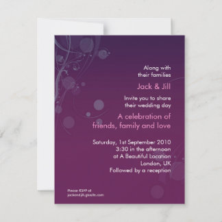 Circle and Swirl (purple) 4.25x5.25 Invitation
