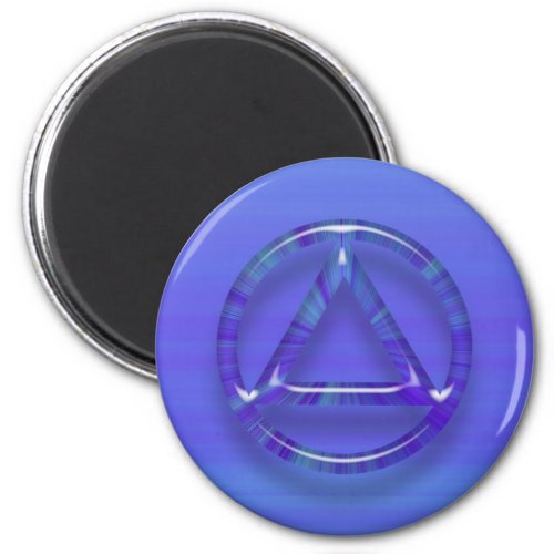 Circle and Triangle Recovery Sobriety Magnet