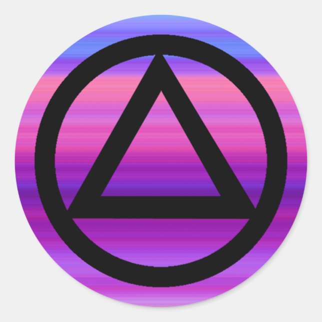 Circle and Triangle Recovery Sobriety Sticker (Front)