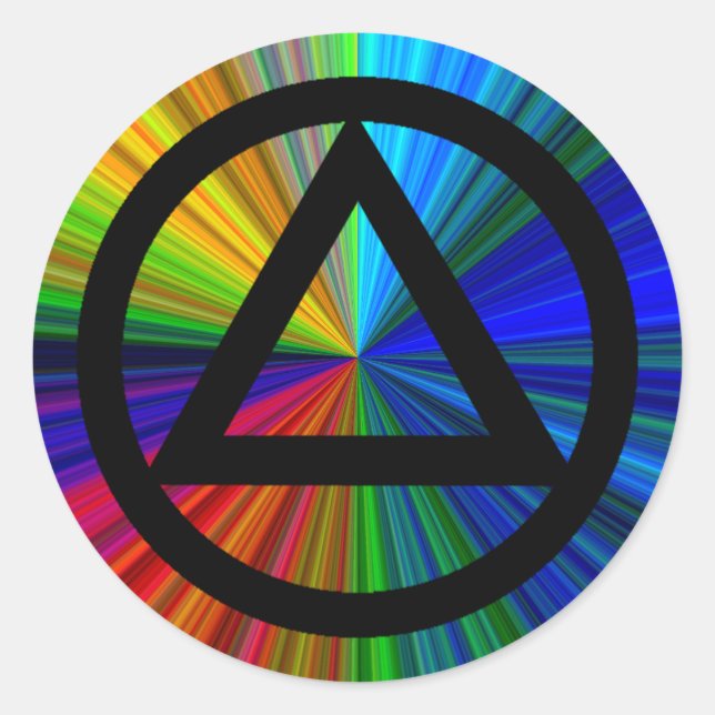 Circle and Triangle Recovery Sobriety Sticker (Front)