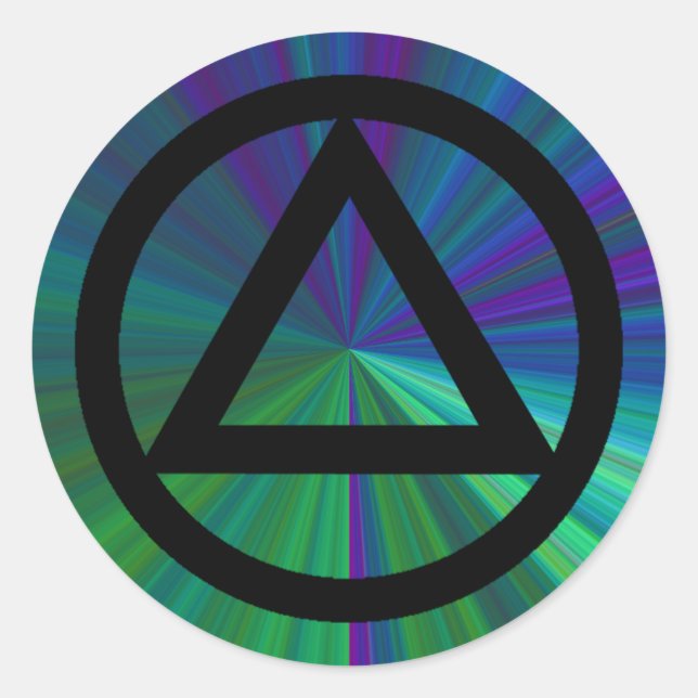 Circle and Triangle Recovery Sobriety Sticker (Front)