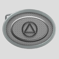 Circle and Triangle Sobriety Recovery Belt Buckle