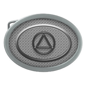 Circle and Triangle Sobriety Recovery Belt Buckle