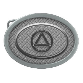 Circle and Triangle Sobriety Recovery Belt Buckle