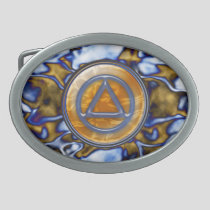 Circle and Triangle Sobriety Recovery Belt Buckle