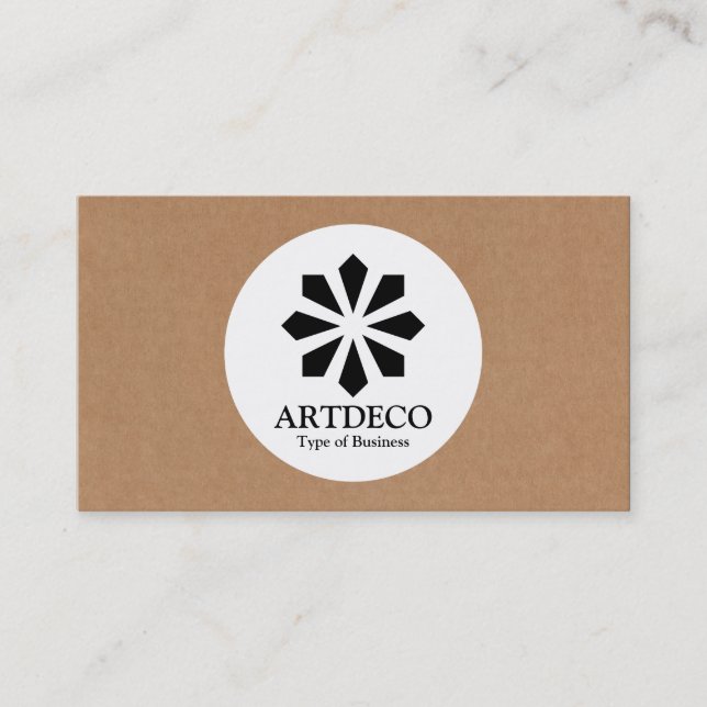 Circle - Art Deco - Cardboard Business Card (Front)