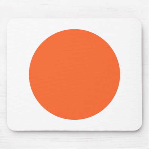 Circle _ Autumn Orange with White Mouse Pad