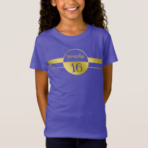 Circle Banner Two Colors - Clear Gold 2 + name T-Shirt