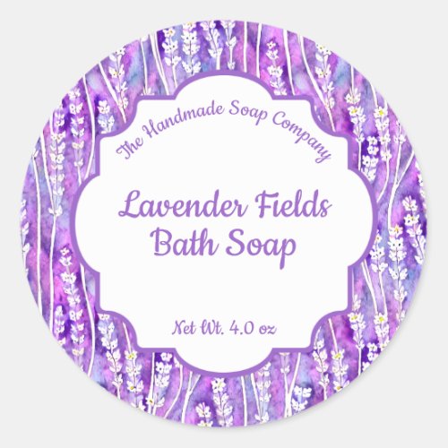 Circle Bath  Body Product Label _ Lavender Fields