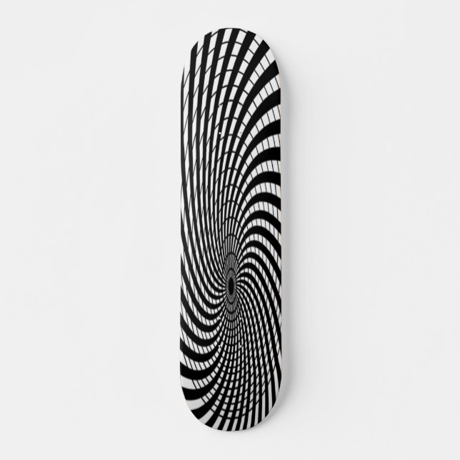 circle black and white skateboard deck (Front)