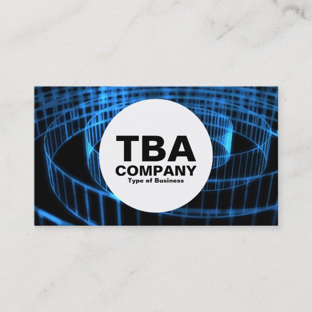 Circle - Blue Spirral Business Card (Front)