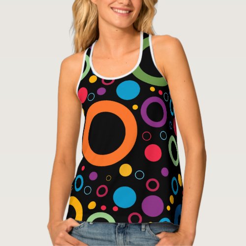 Circle Burst Tank Top Bold and Colorful Graphic D