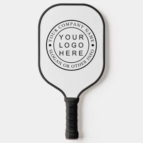 Circle Business Company Logo Black  White  Pickleball Paddle