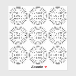 Circle Business Logo Custom Clear Sticker
