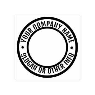 Circle Business Logo Custom Rubber Stamp