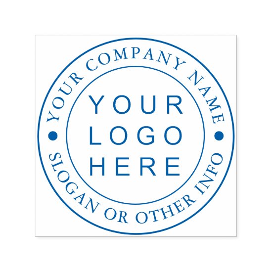 Circle Business Logo Custom Self-inking Stamp