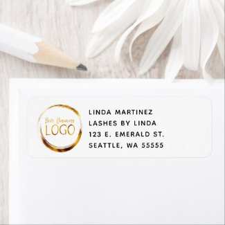 Circle Business Logo on White Promo Label