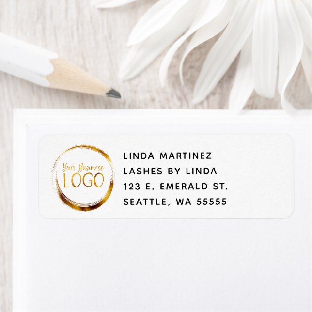 Circle Business Logo on White Promo Label (Insitu)