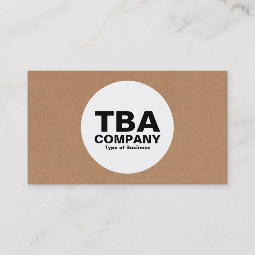 Customizable Circle - Cardboard Box Business Card Template