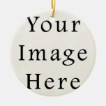 Circle Ceramic Christmas Ornament Personalized