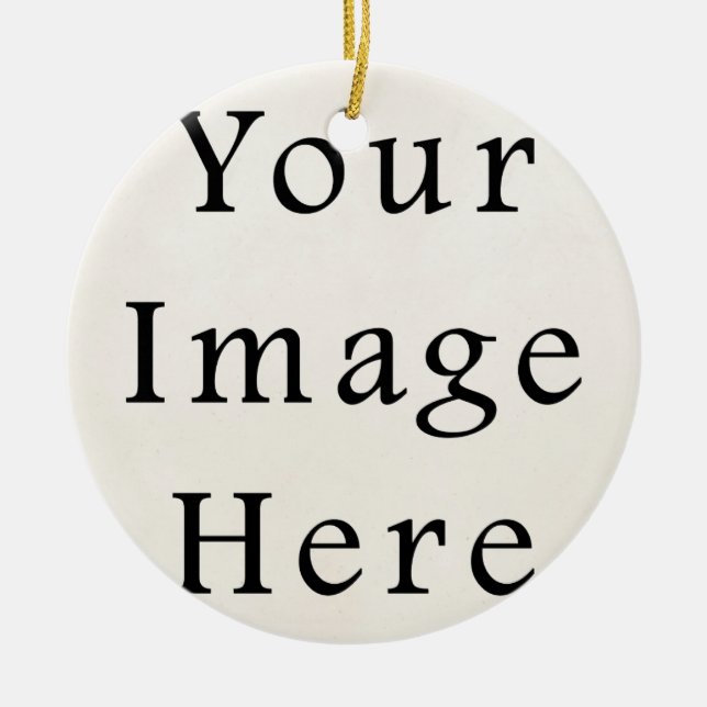 Circle Ceramic Christmas Ornament Personalized (Front)